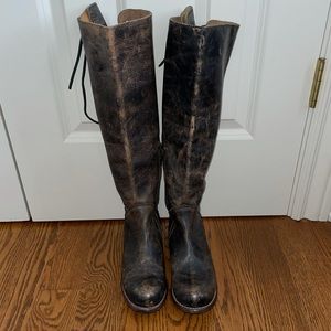 Bed Stu Manchester 965 Distressed Leather Women’s  Tall Lace-Up Boots. Size 7.5